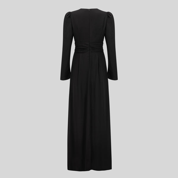 Classic Maxi Chiffon Dress - Black
