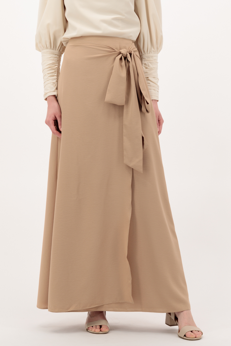 Summer Maxi Wrap Skirt - Camel