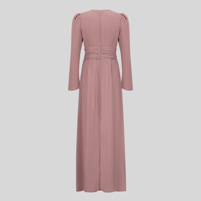 Classic Maxi Chiffon Dress - Pink
