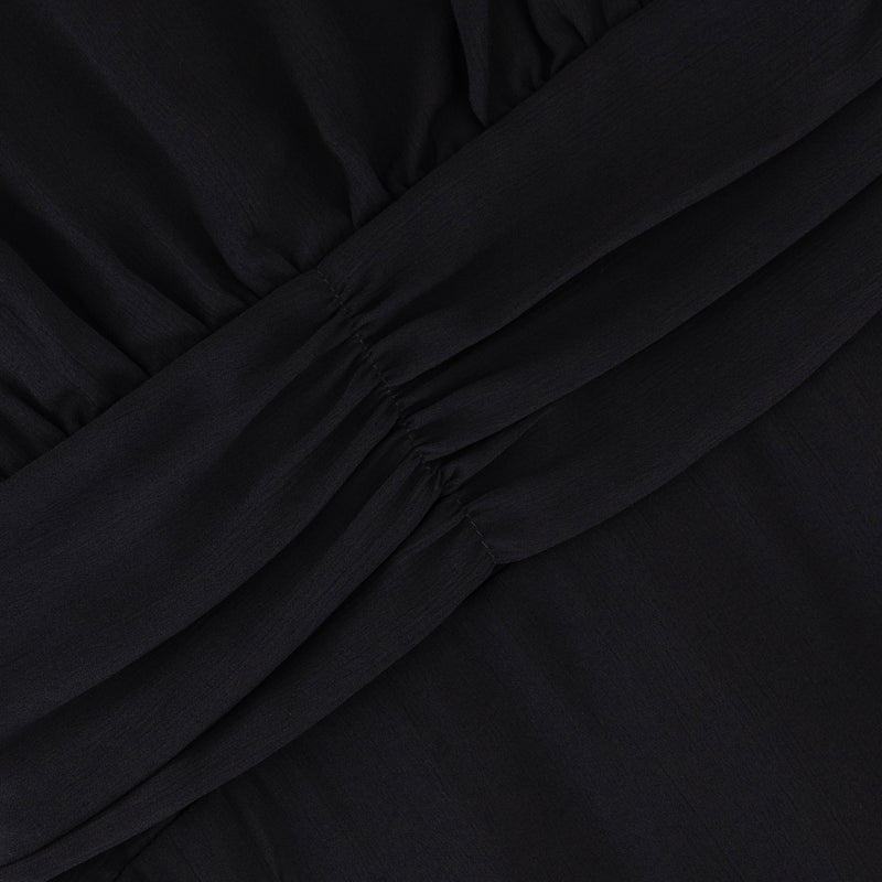 Classic Maxi Chiffon Dress - Black