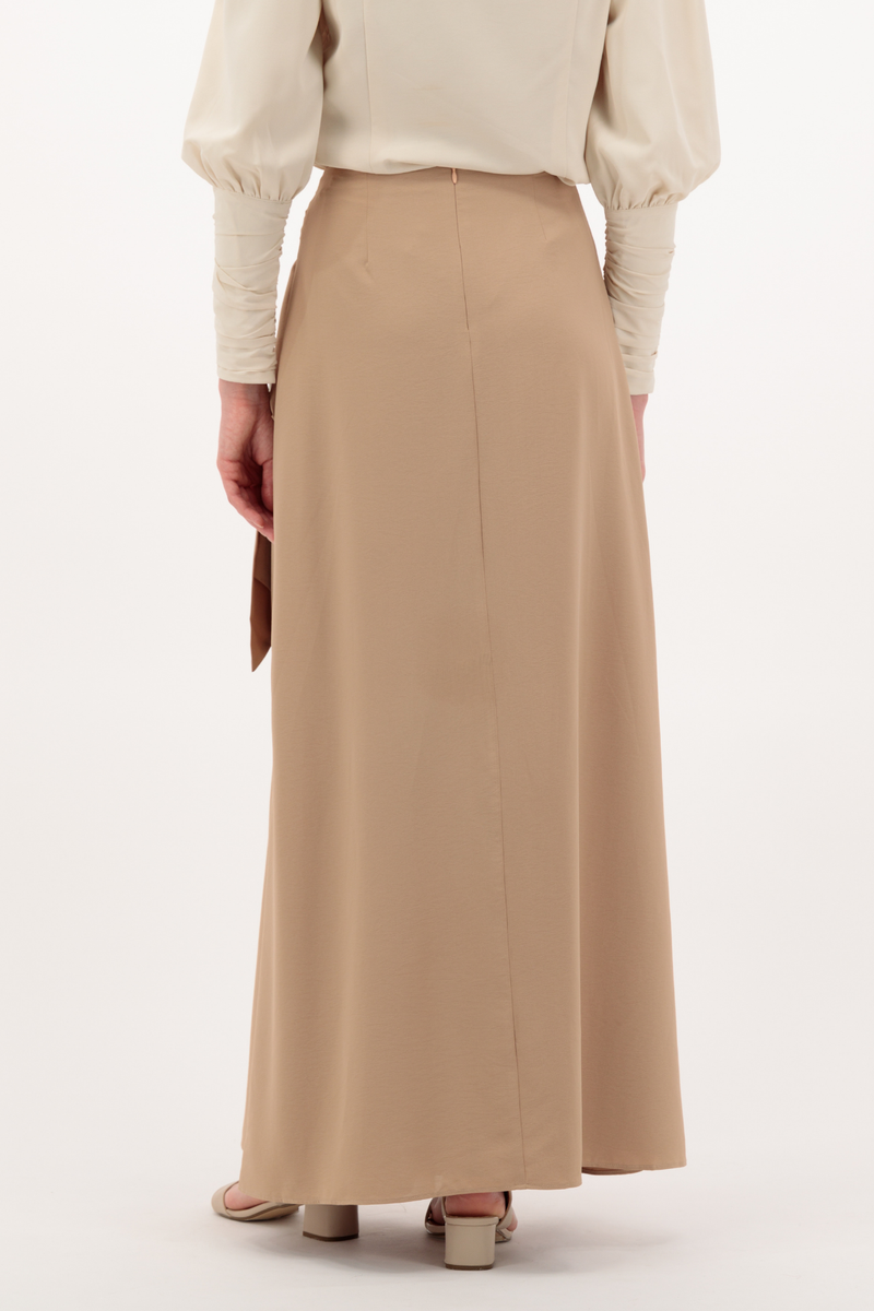 Summer Maxi Wrap Skirt - Camel