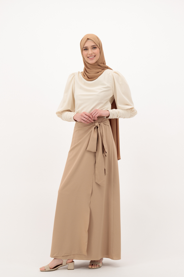 Summer Maxi Wrap Skirt - Camel