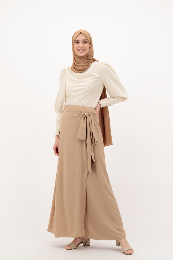 Summer Maxi Wrap Skirt - Camel