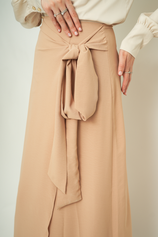 Summer Maxi Wrap Skirt - Camel