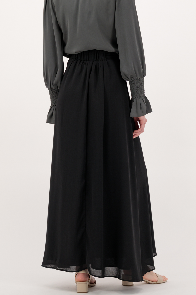 Summer Classic Maxi Chiffon Skirt - Black