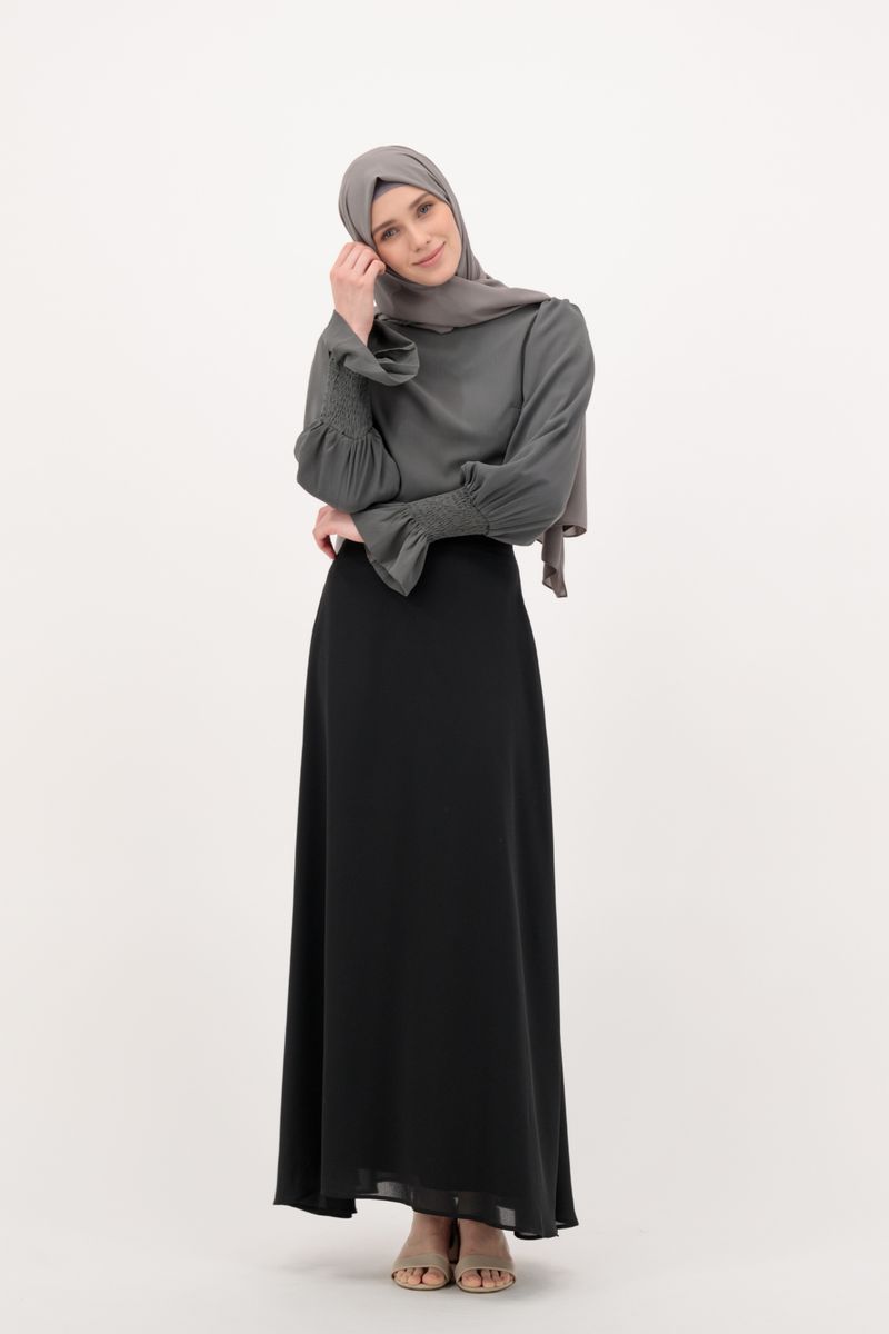 Summer Classic Maxi Chiffon Skirt - Black