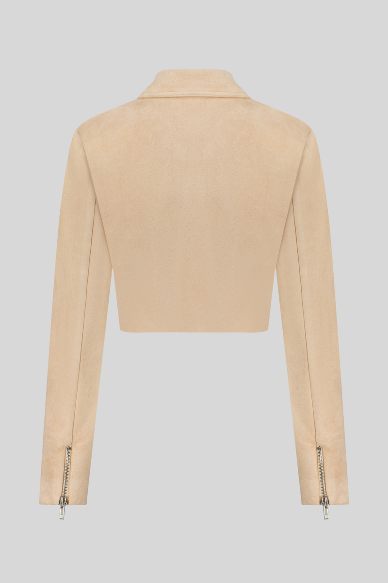 High Quality Suede Jacket - Beige