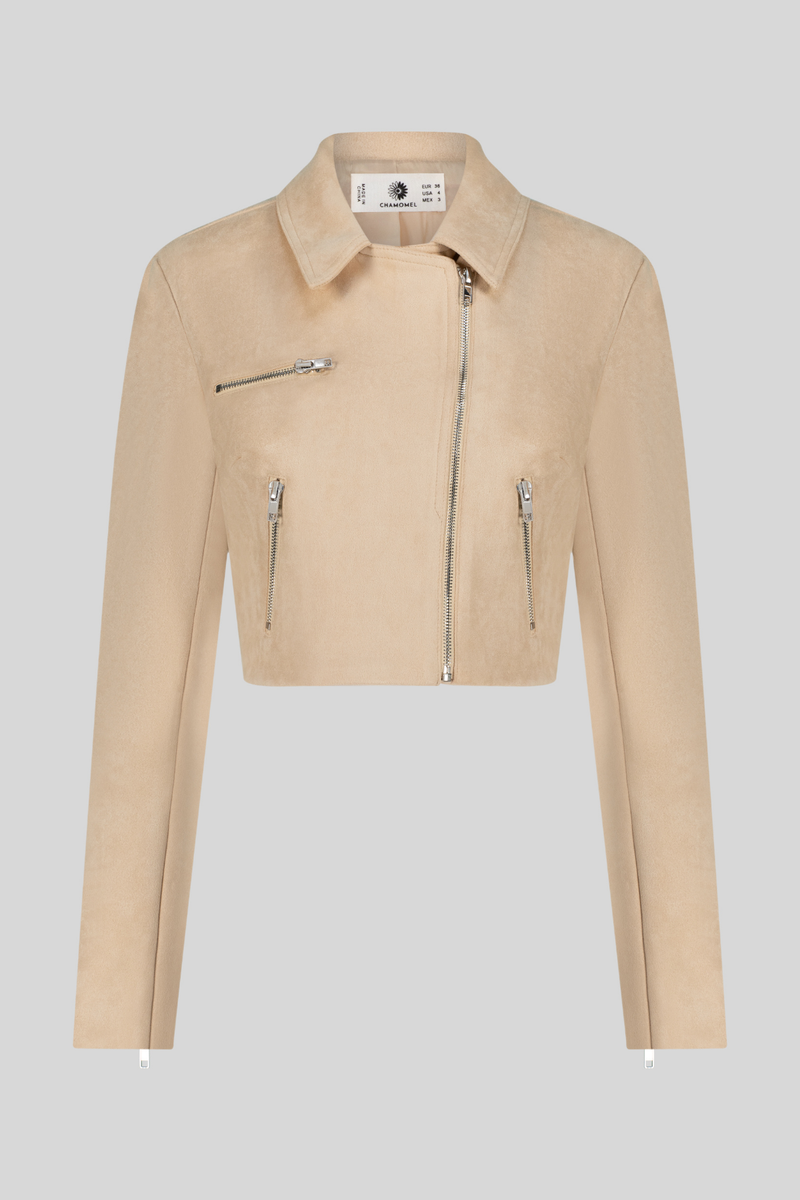 High Quality Suede Jacket - Beige