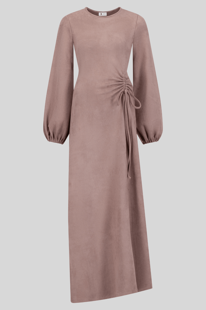 Chamomel Dresses Class Chic Suede Maxi Dress - Pink