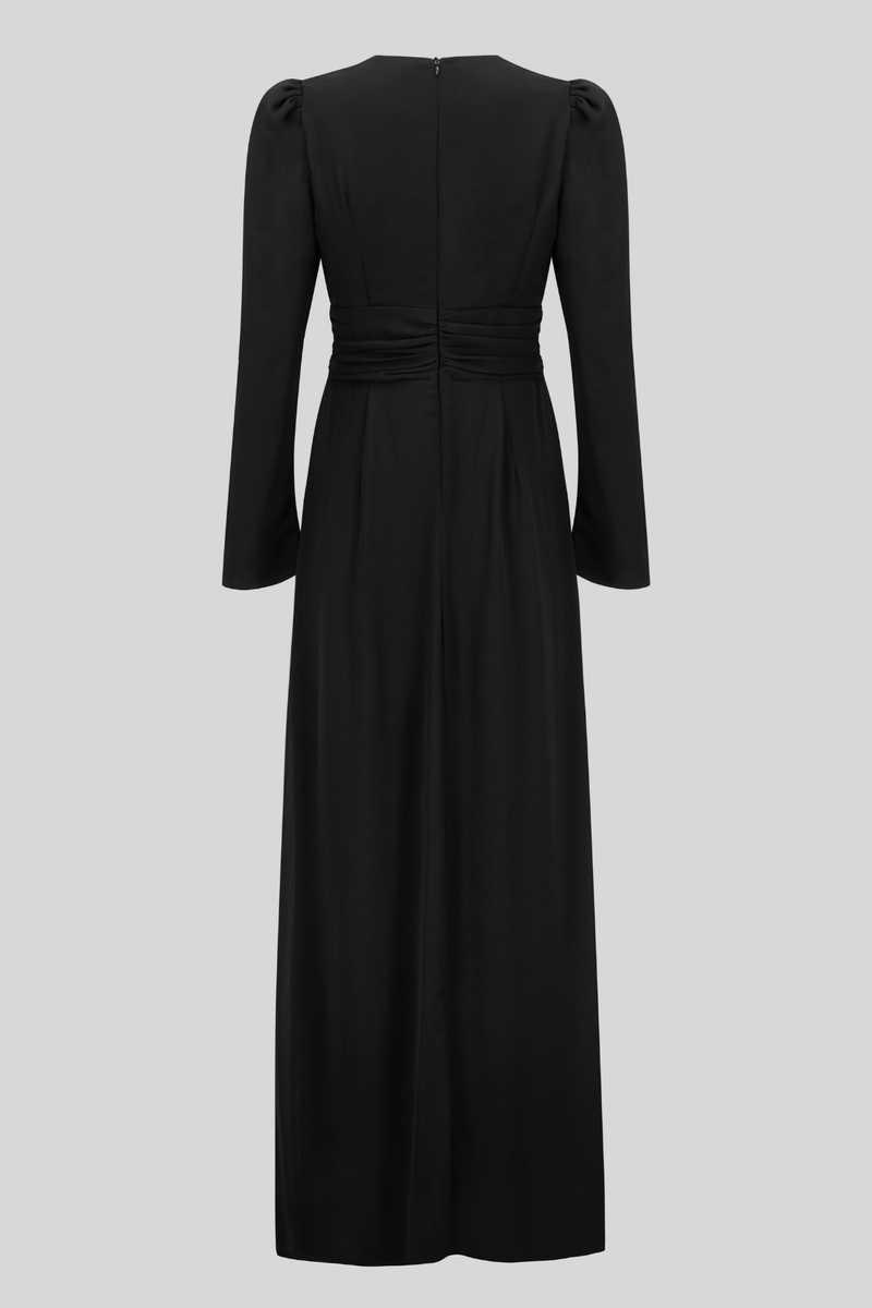 Chamomel Dresses Classic Maxi Chiffon Dress - Black