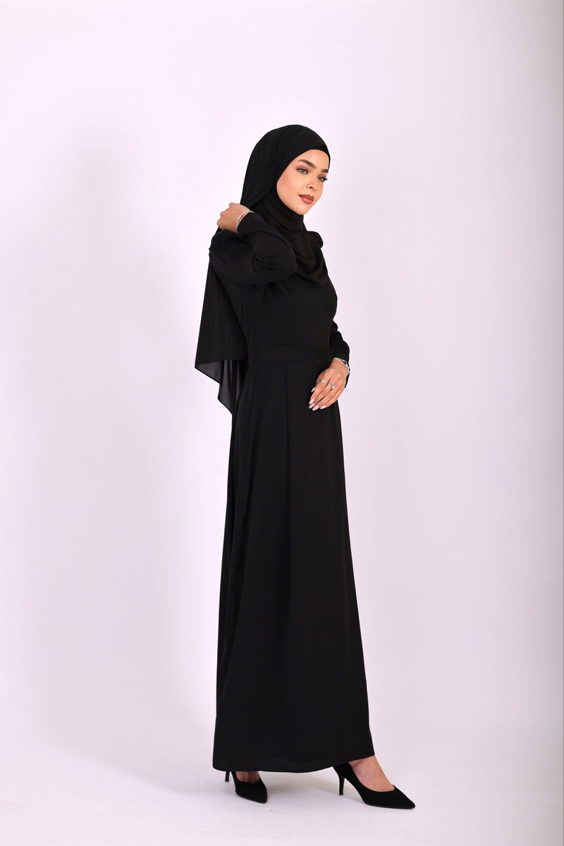 Chamomel Dresses Classic Maxi Crepe Dress - Black