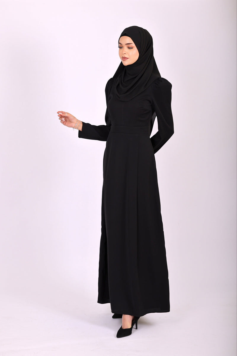 Chamomel Dresses Classic Maxi Crepe Dress - Black