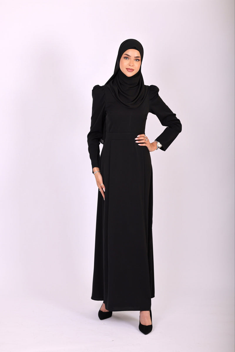 Chamomel Dresses Classic Maxi Crepe Dress - Black