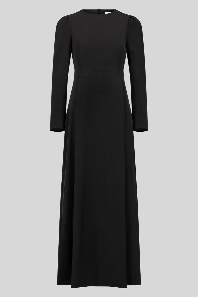 Chamomel Dresses Classic Maxi Crepe Dress - Black