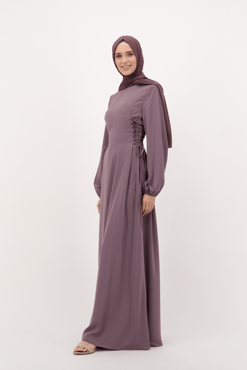 Chamomel Dresses Flattering Chiffon Vintage Dress - Purple