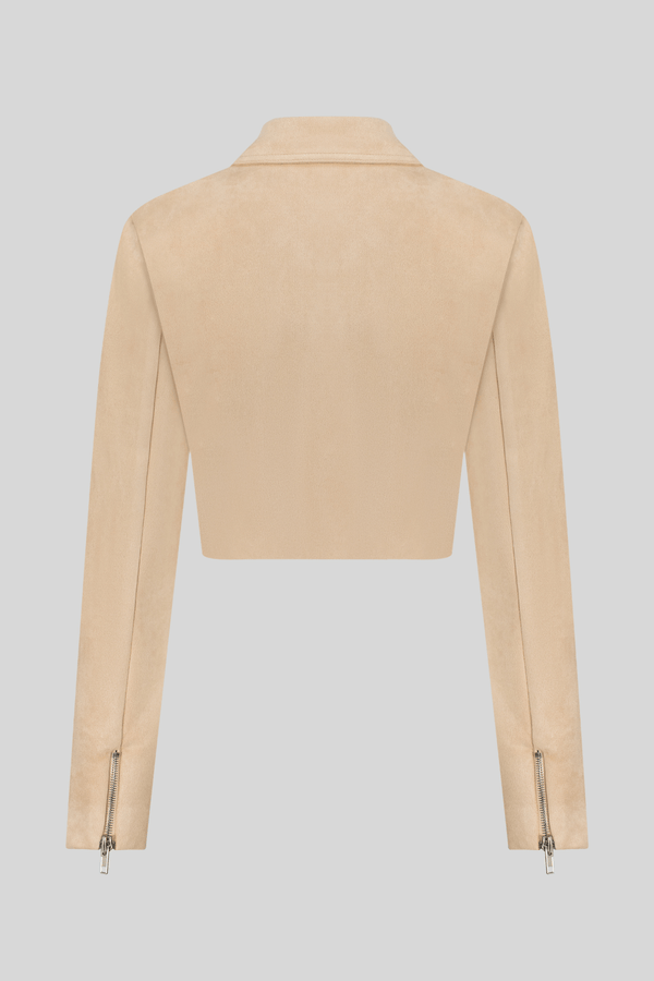 Chamomel Coats & Jackets High Quality Suede Jacket - Beige