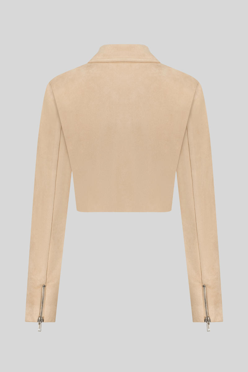 Chamomel Coats & Jackets High Quality Suede Jacket - Beige