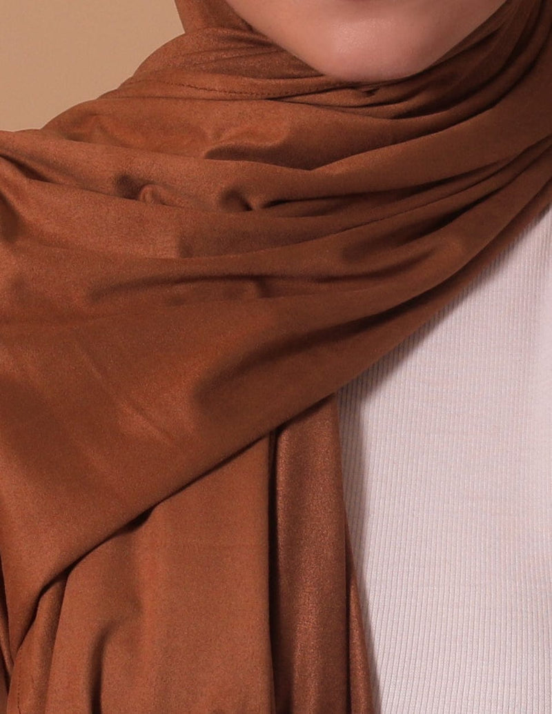 Chamomel Shawls Luxury Plain Suede Hijab