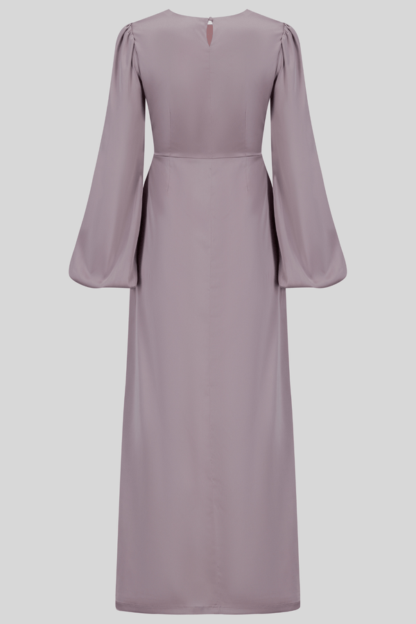 Chamomel Dresses Satin Classy Evening  Dress - Purple