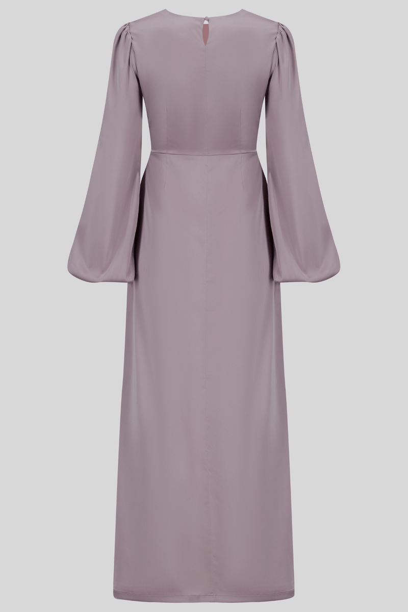 Chamomel Dresses Satin Classy Evening  Dress - Purple