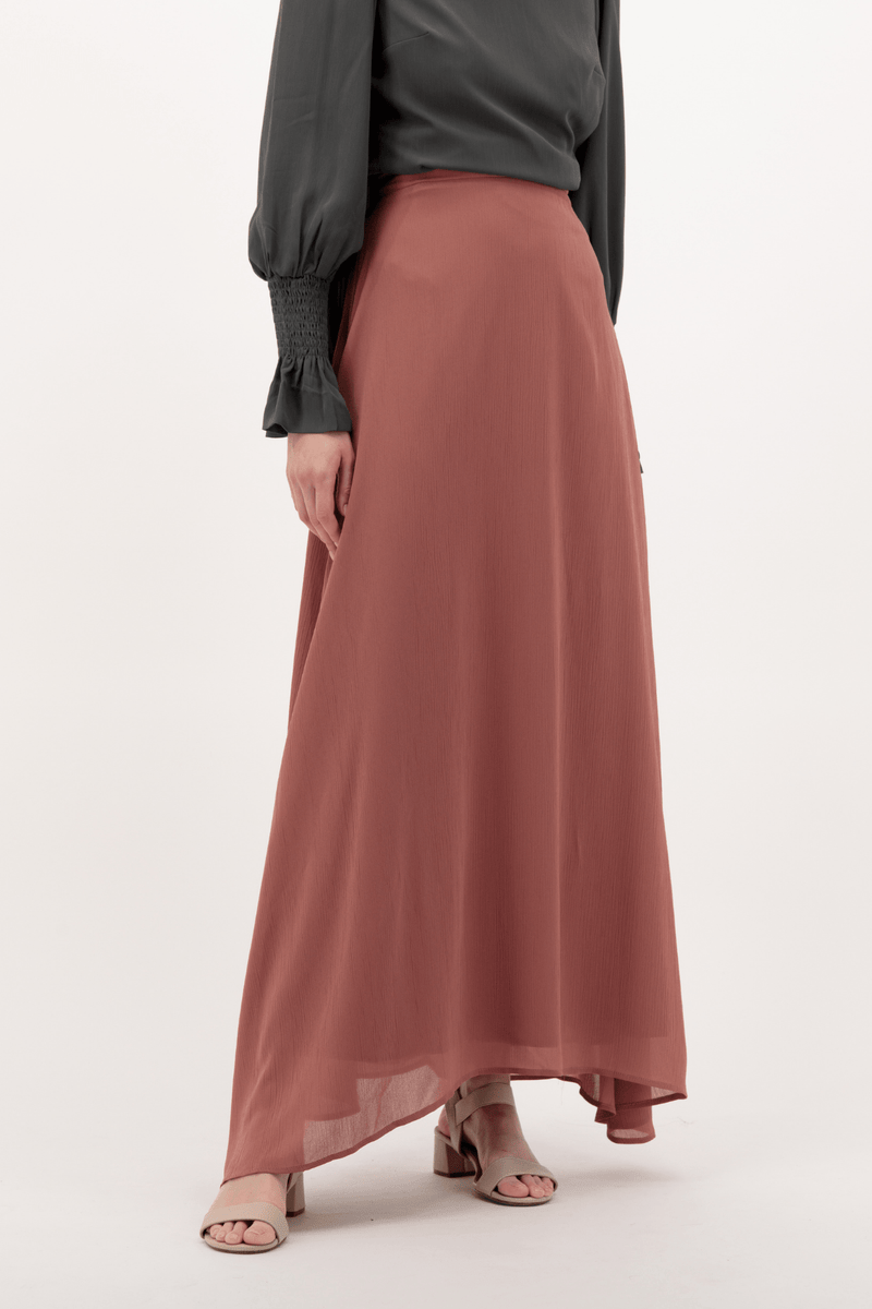 Chamomel Long Skirts Summer Classic Maxi Chiffon Skirt - Pink