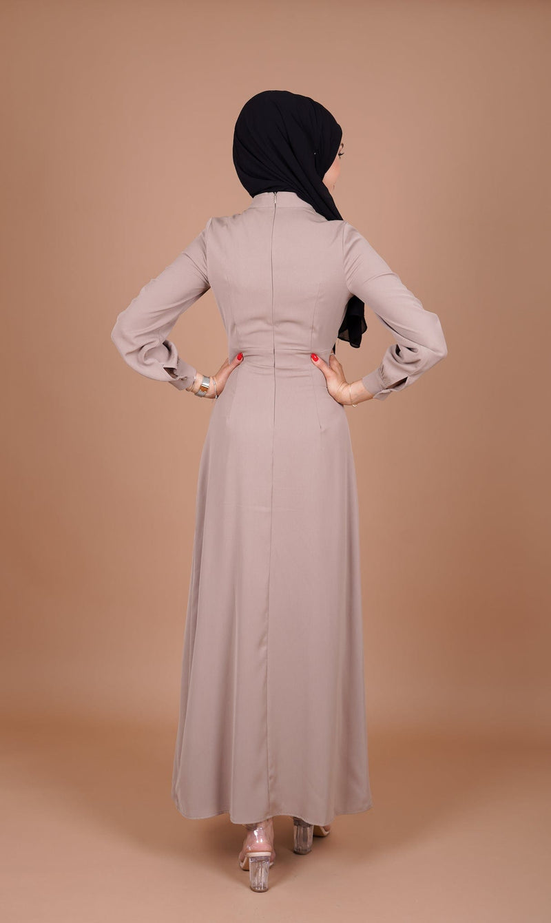 Chamomel Dresses Classic Elegant Maxi Crepe Dress