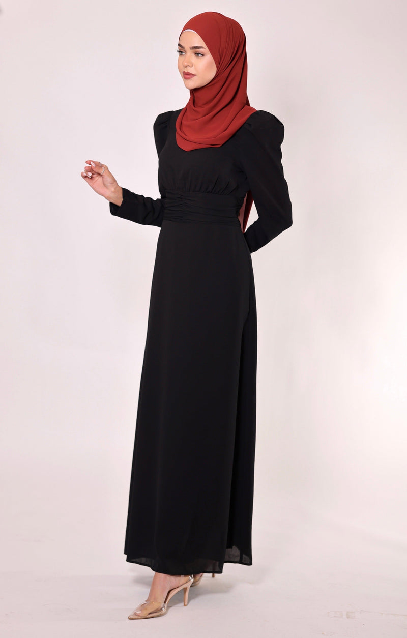 Chamomel Dresses Classic Maxi Chiffon Dress - Black