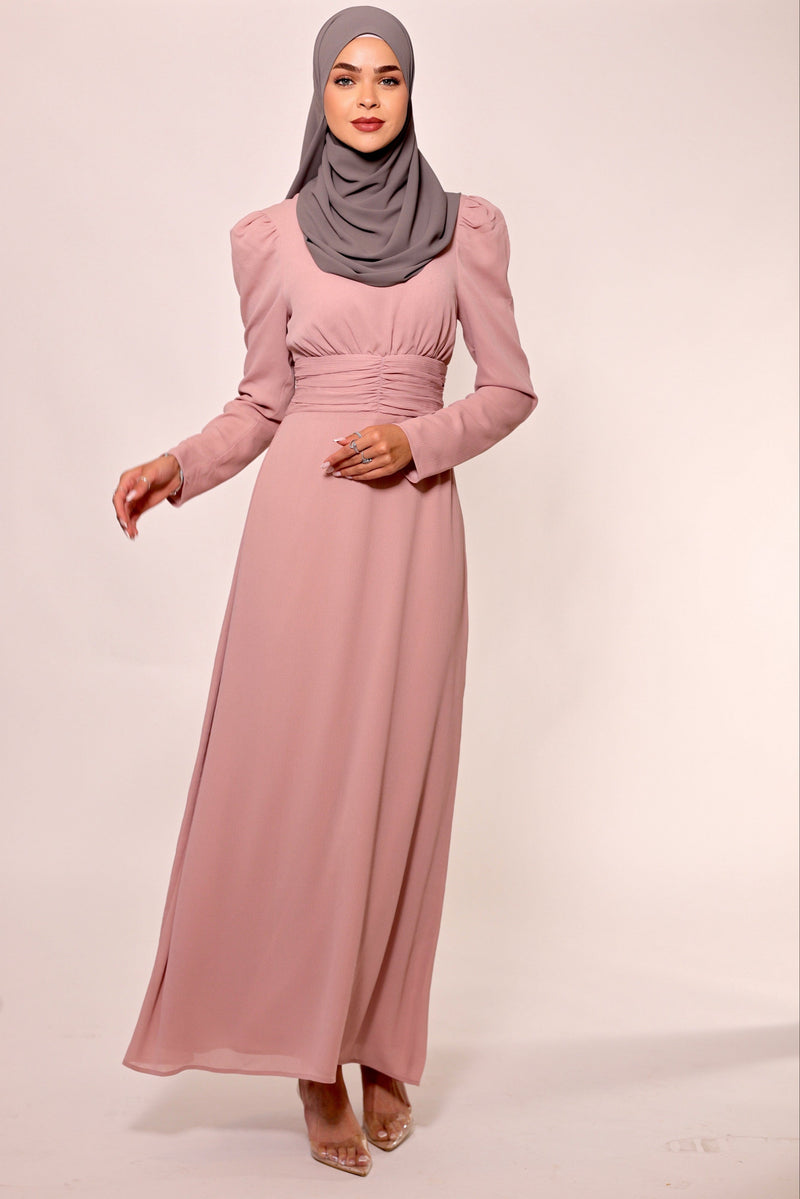 Chamomel Dresses Classic Maxi Chiffon Dress - Pink