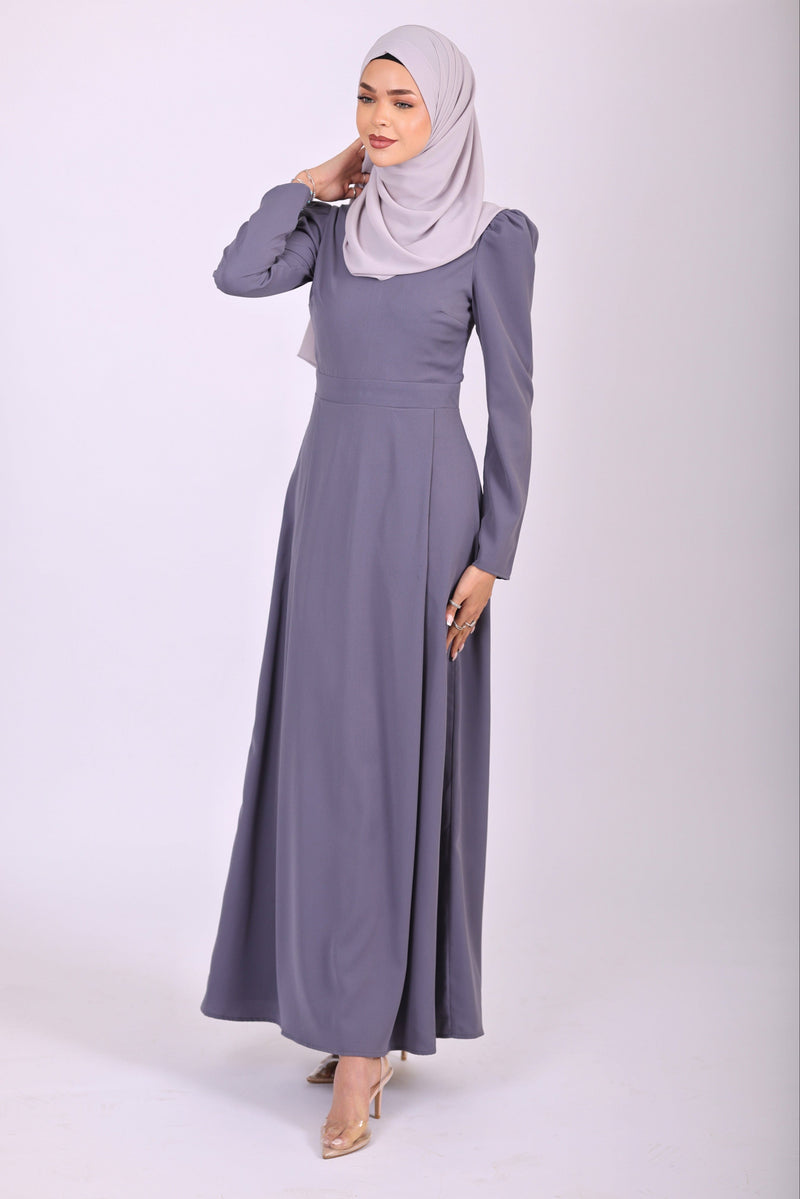 Chamomel Dresses Classic Maxi Crepe Dress - Purple