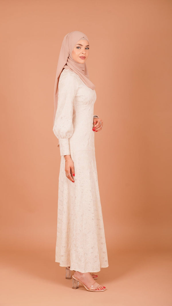 Chamomel Dresses Luxury Modest White Beach Dress