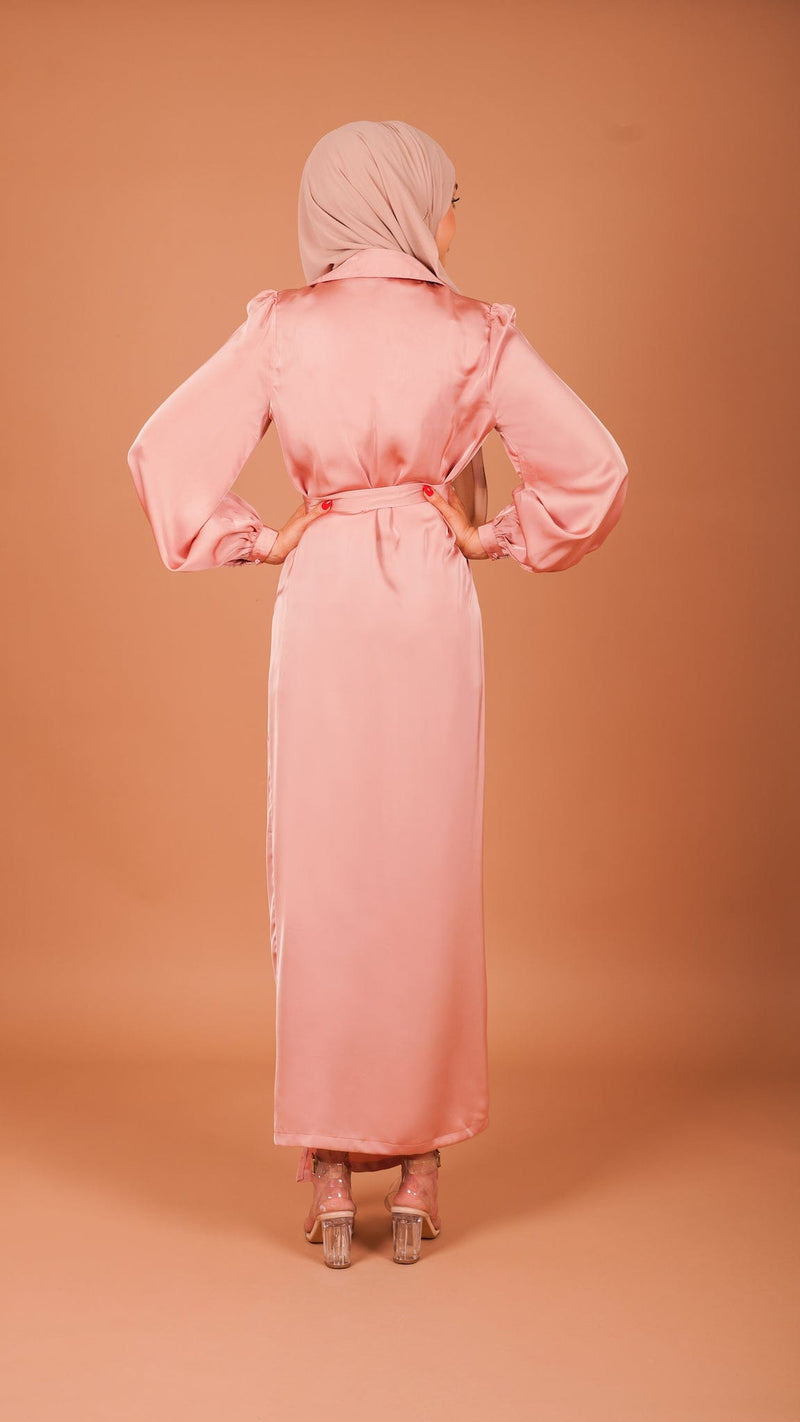 Chamomel Dresses Luxury Satin Maxi Wrap Dress