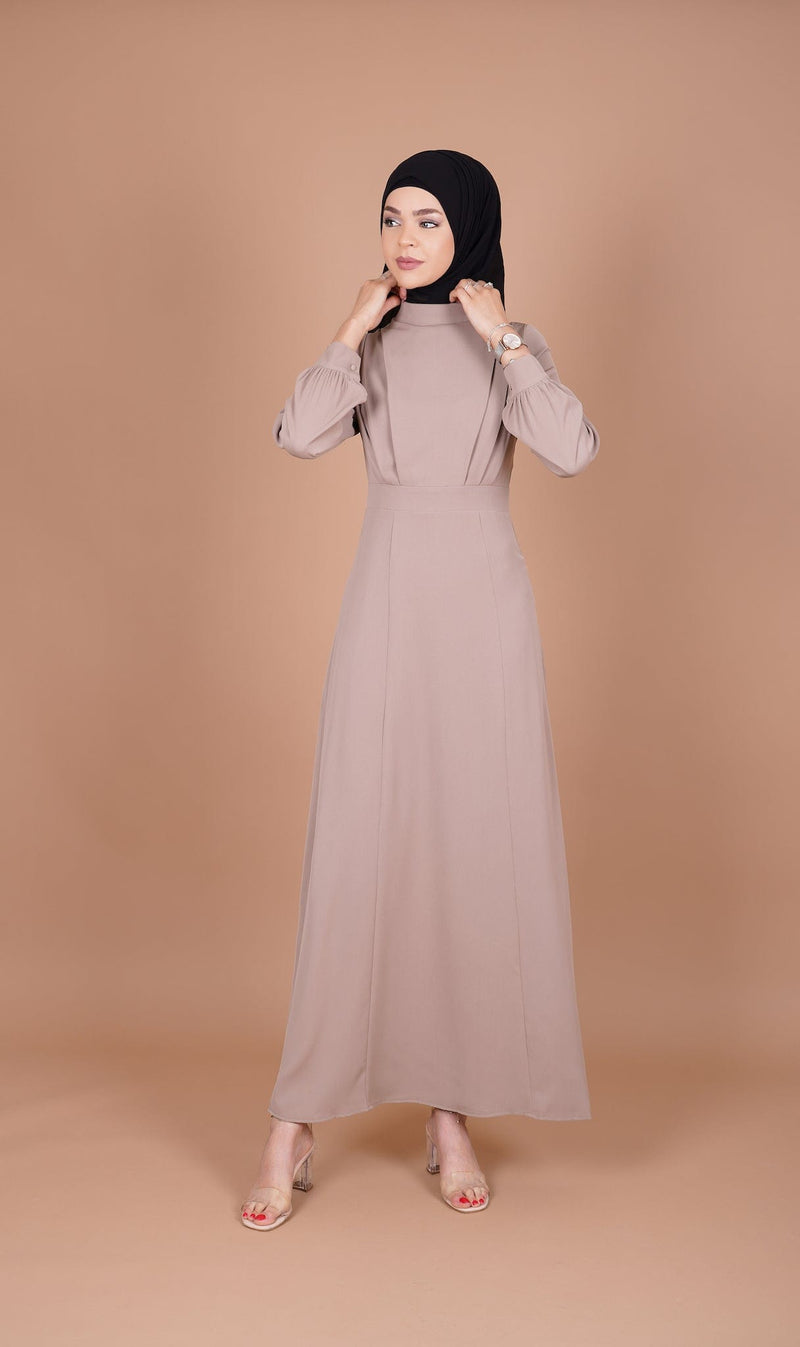Chamomel Dresses XS / camel Classic Elegant Maxi Crepe Dress